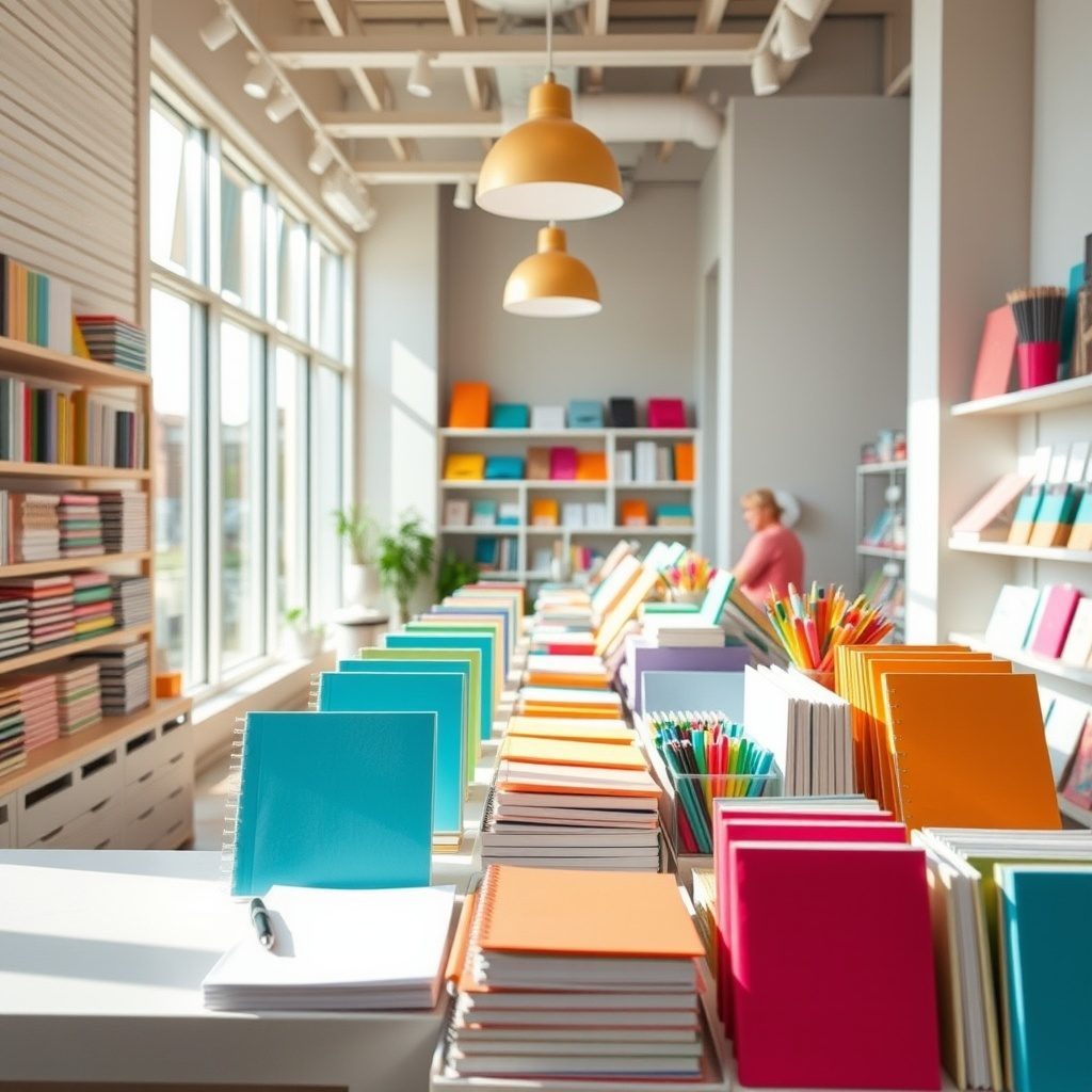 Stationery supplies display